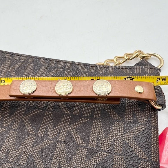 Michael Kors Saffiano Leather Logo Belt Bag Waist Wallet Brown NWOT Size Small - Picture 10 of 10